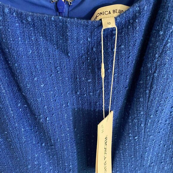 Veronica Beard Sabra Royal Blue Tweed Sleeveless Mini Dress NWT Size 10/Medium - Picture 4 of 7